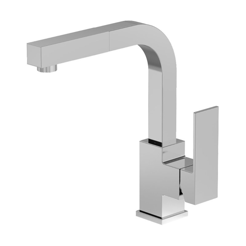 Robinet de cuisine à poignée simple Duro, Chrome poli