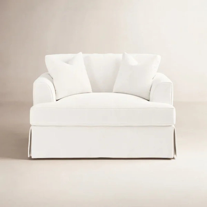 Fauteuil Lucia avec housse amovible et demie, Marquis Sable