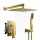 10 inch Bathroom Wall Mounted Rainfall Shower Head System with Faucet Rough-in Valve