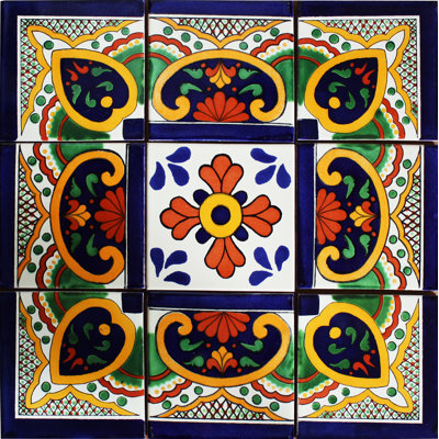 TalaMex Soria Mexican Tile Set Backsplash Mural