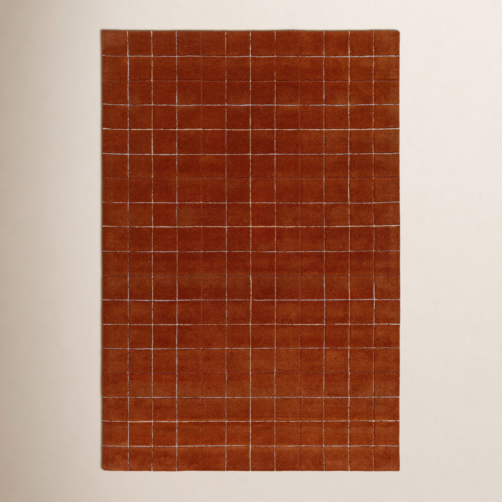 Mallory Hand-Tufted Mocha Geometric Rug, Rectangle 2' x 3'