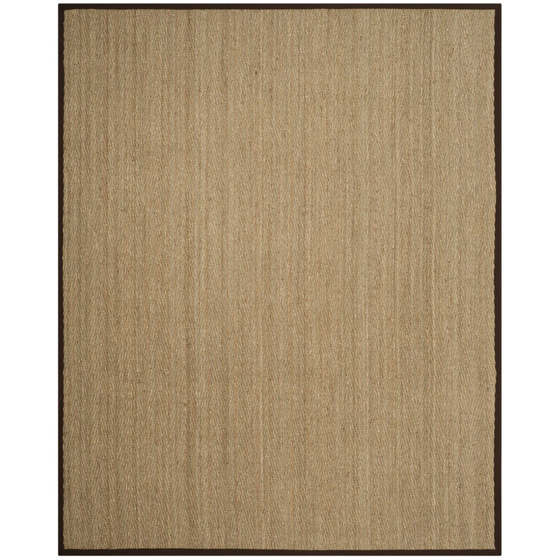 Heenan Natural Fiber Seagrass Solid Color Rug, Rectangle 6' x 9'