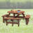 Spacious Wooden Patio Dining Sets, Farmhouse Style For Outdoor Gatherings