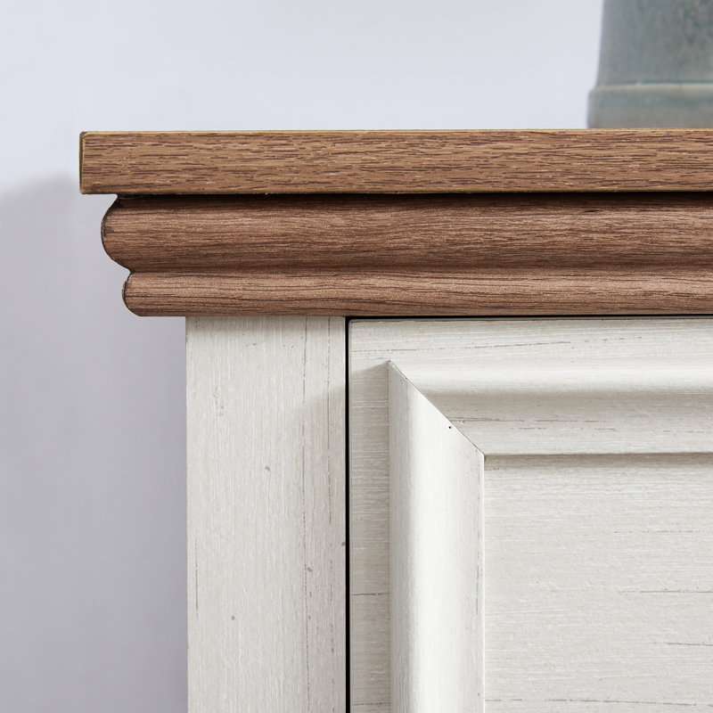 Coffre moderne 7 beige - Organisateur spacieux pour le salon avec de larges glissières et des tiroirs à glissement lisse