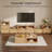 Fluted Modular Combination Nightstand With Open And Closed Drawers-2079517051