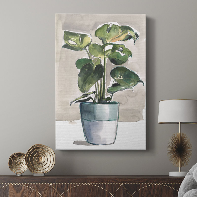 Plante d'intérieur en pot II - galerie sur mesure, H 27 po x l 18 po