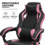 Chaise d'ordinateur inclinable avec repose-pieds et support lombaire amovible pivotant à 360 degrés-1805738707