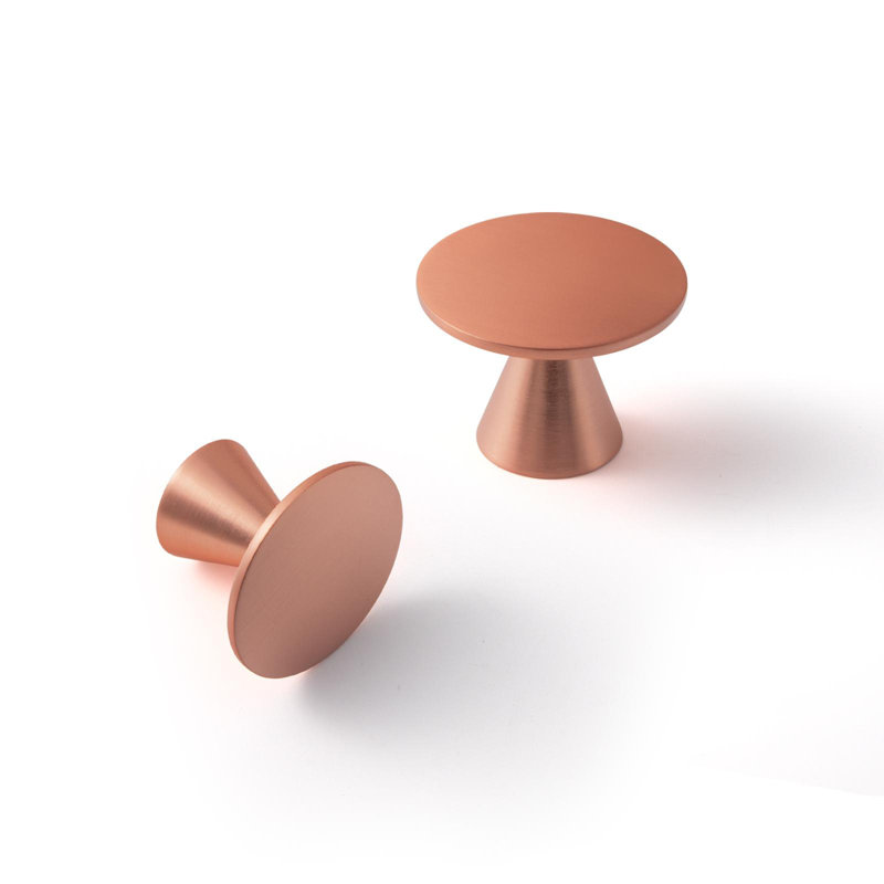 Round Knob Multipack, Matte Brushed Copper, 1.8