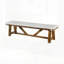 Banc de rembourrage moderne avec coussin, base à tréteaux rustique et siège rembourré confortable pour une utilisation polyvalente à la maison