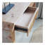 Console rustique en bois avec tiroir - Design minimaliste, texture nervurée et finition naturelle