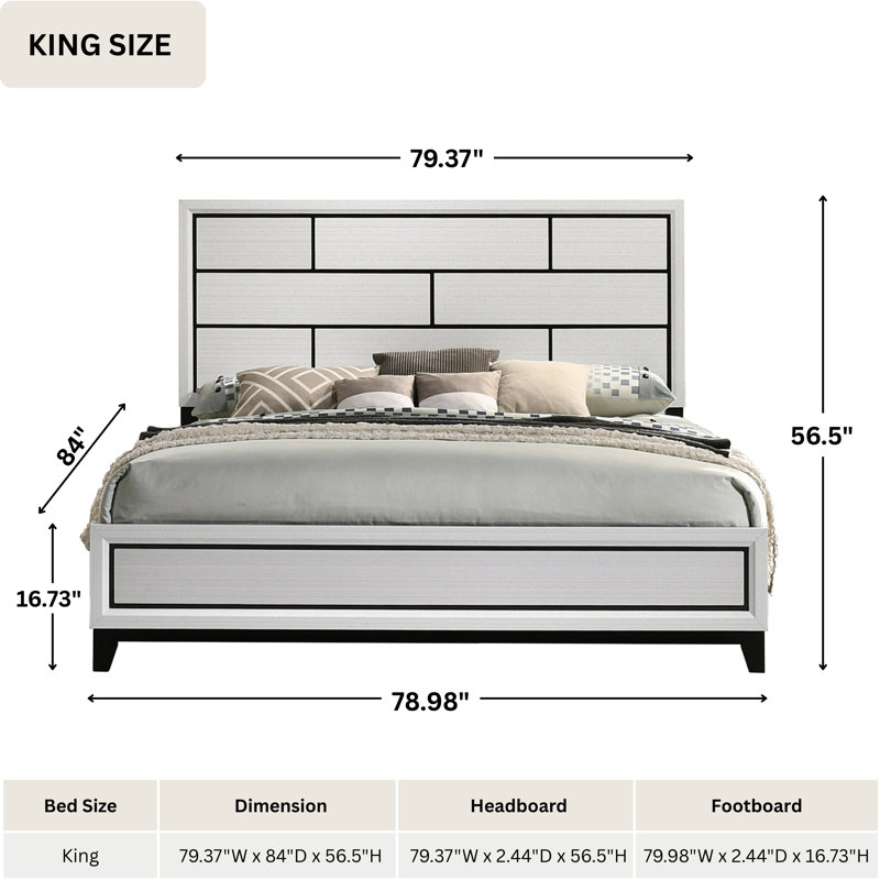 Burrigan Stout Contemporary Wood Panel Bed, King