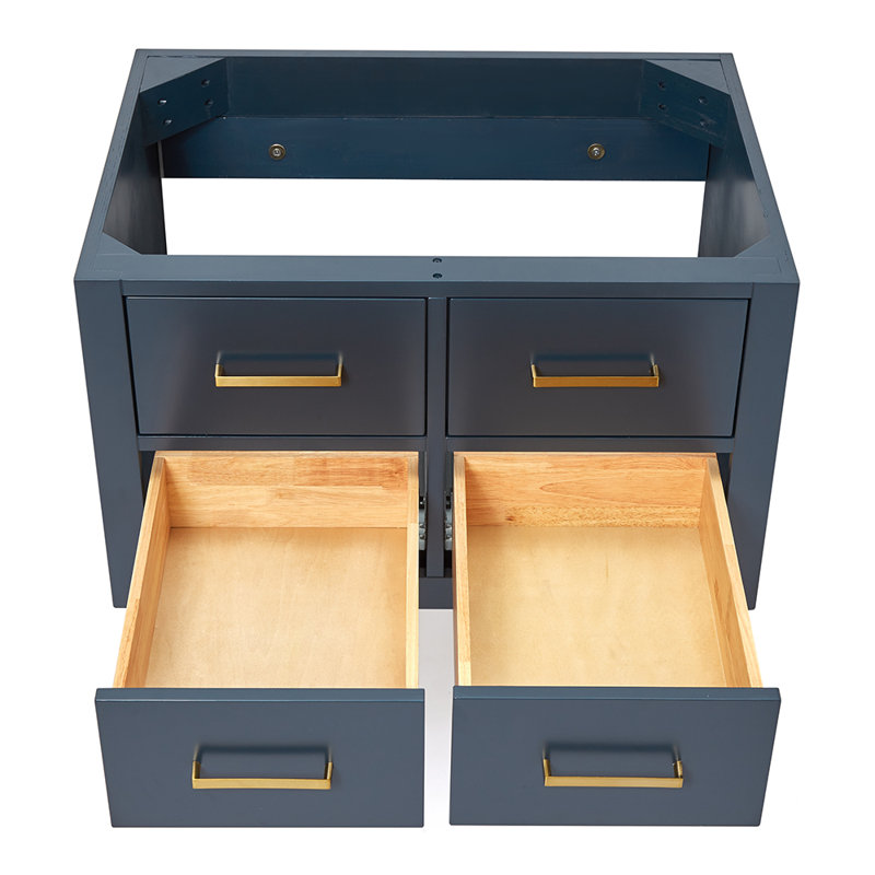 Base de meuble-lavabo simple 30 po Megrez, Bleu minuit