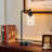 16.5'' Industrial Table Lamp with Glass Shade, 3-Way Dimming, AC Outlet, USB A&C