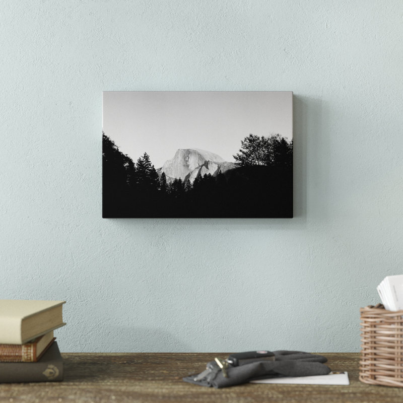 Half Dome in Trees 1 Piece Wall Art on Canvas, 20cm H x 30cm W, Wrapped Canvas