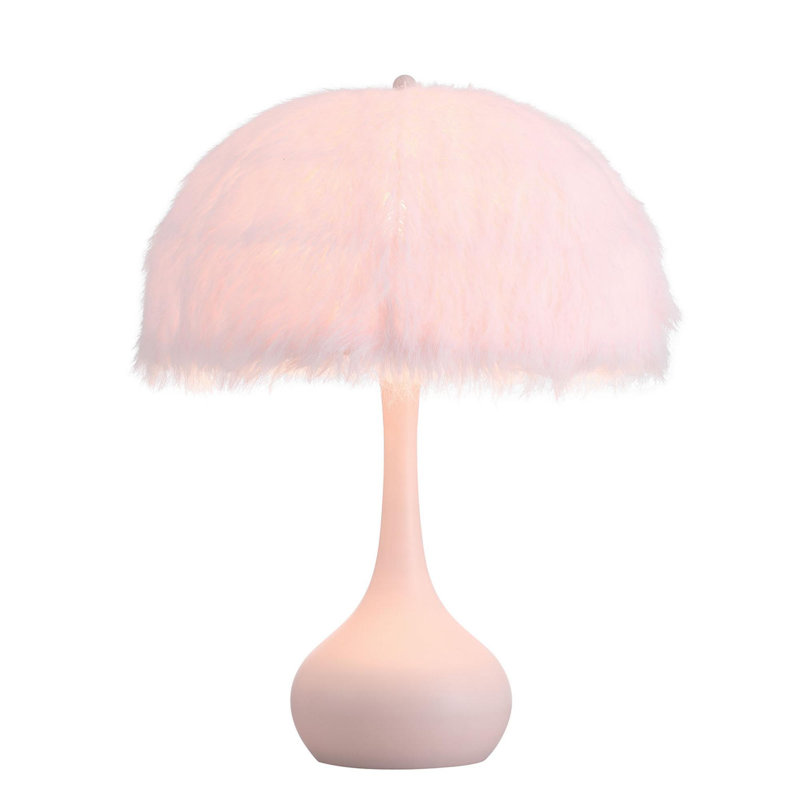1- Light Globe Teardrop Base Table Lamp, Pink, Pink