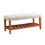 Banc en tissu et finition chêne Charla-1411814745