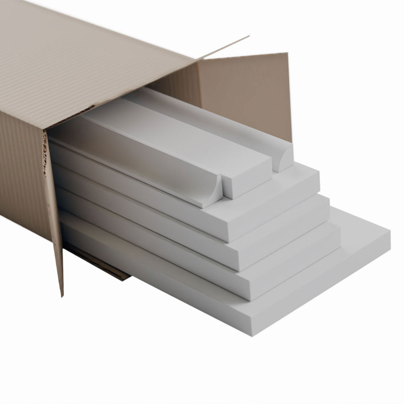 Deluxe White PVC Adjustable Wall Paneling Kit, 96" Length