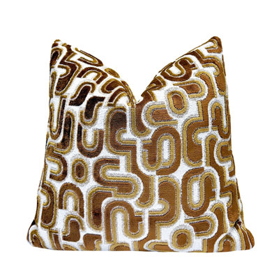 Retro Graphic Velvet Throw Pillow Cover