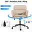 Chaise de bureau Criss Cross avec accoudoirs et roues réglables à 5 vitesses, chaise de bureau pivotante ergonomique à dossier épaissi pour bureau à domicile, meuble-lavabo, chambre à coucher et salon-133691734