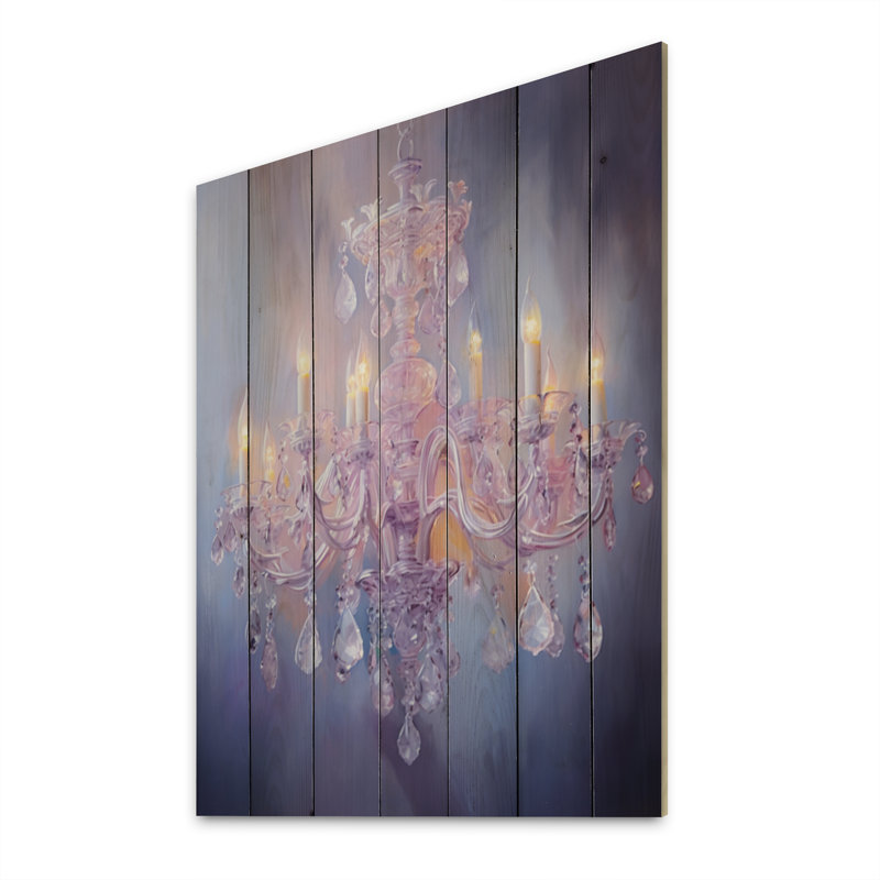 Lustre éthéré Glow I - impression glam sur bois de pin naturel, H 32 po x l 24 po x P 0,78 po