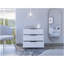 Commode rectangulaire blanche à 3 tiroirs-1314666960