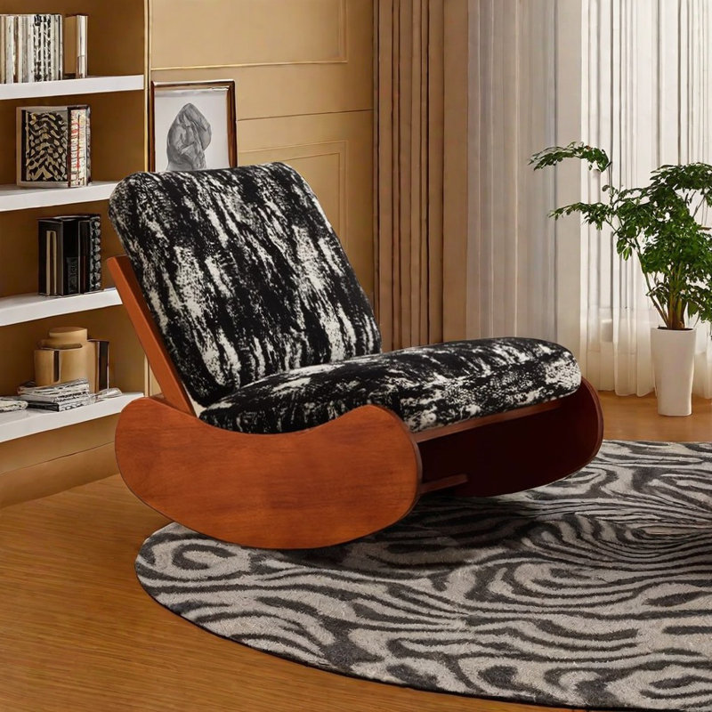 Chaise berçante en bois massif