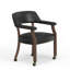 Gorman Dining And Game Chair In Walnut With Faux Leather-1449716805