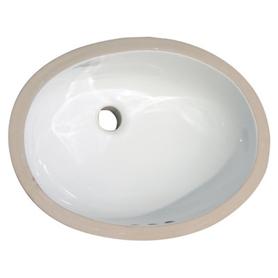 Barclay Rosa 570 16.5 " Vitreous China Oval Bathroom Sink and Overflow Hole