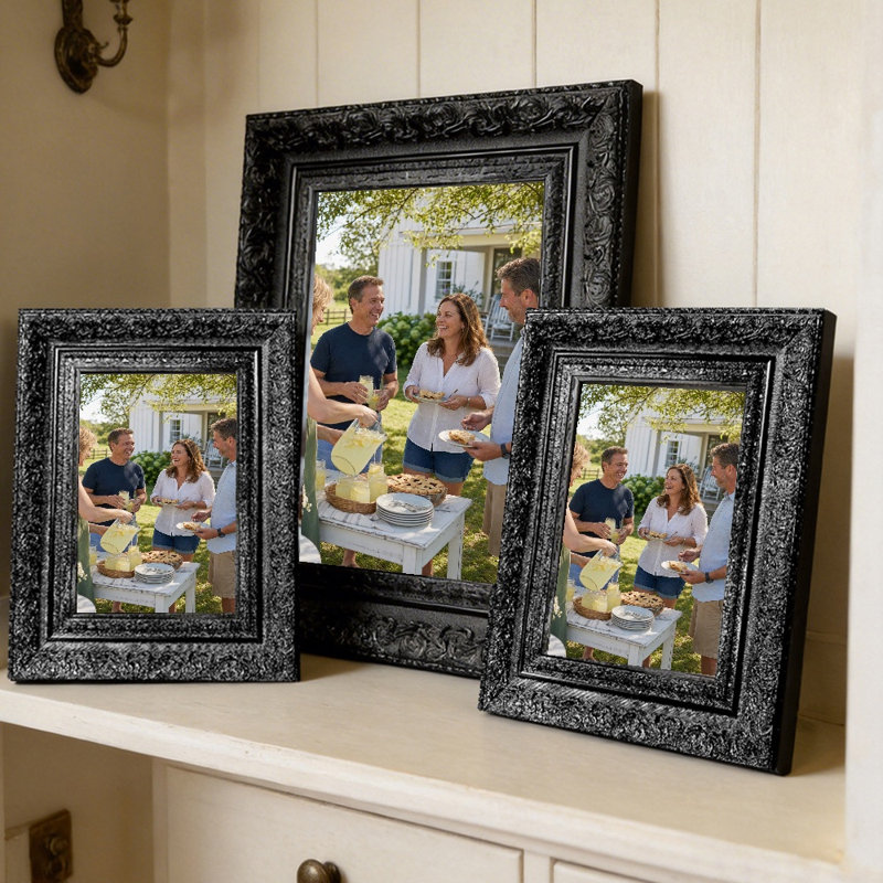 Cadre photo élégant 3 pièces 5 "x 7" noir pour affichage de photos de tous les jours, Black, 3, 5" W x 7" H