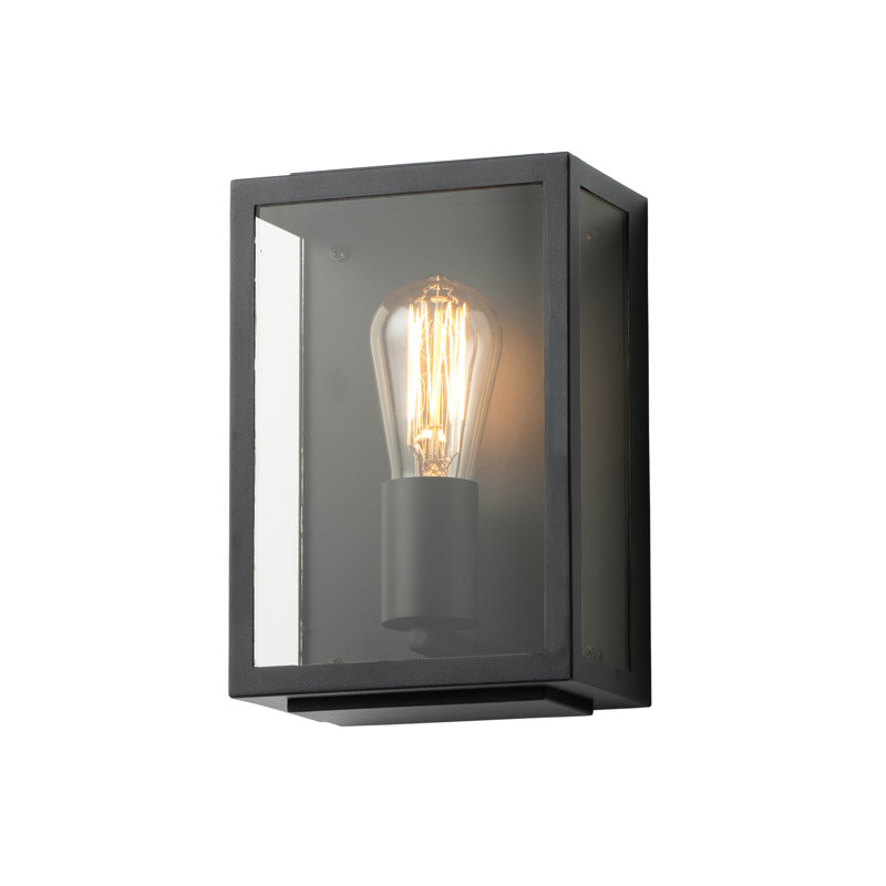 Matte Black 23cm H Outdoor Sconce