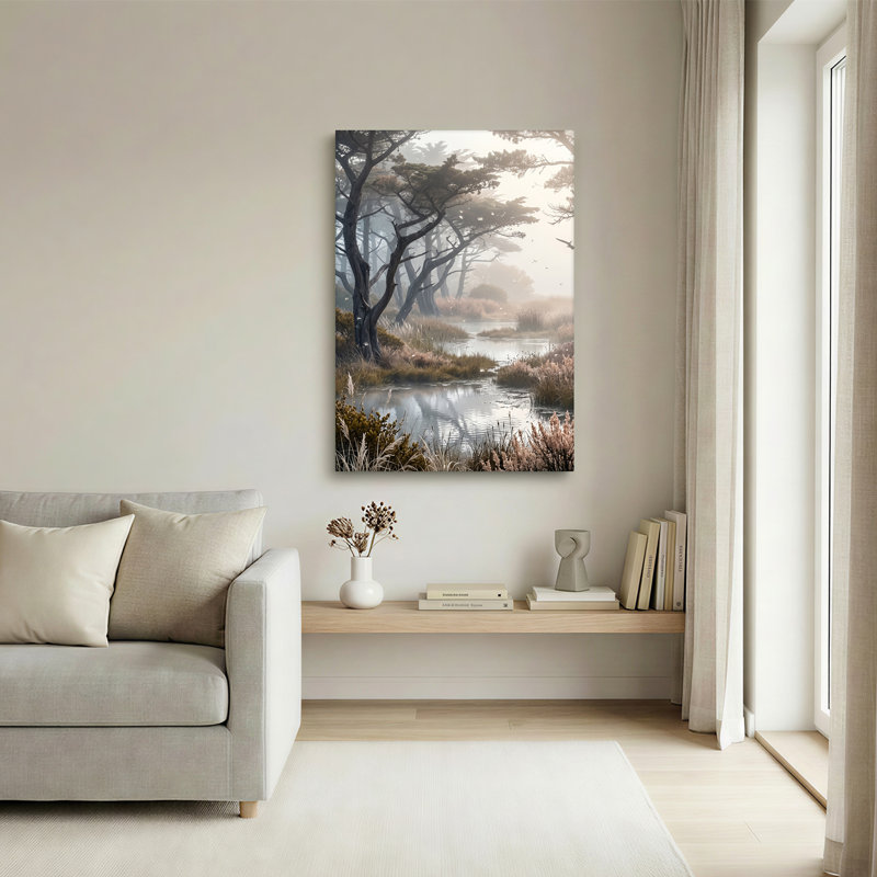 Art mural sur toile Misty Stream, 48"H x 32"W