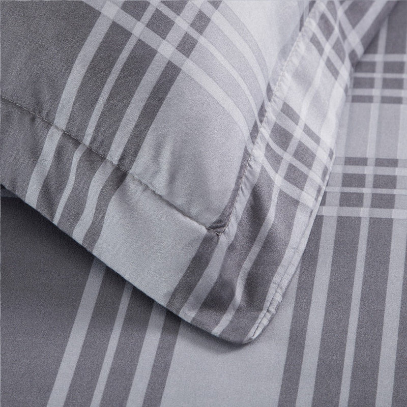 Soft Microfiber Printed Duvet Cover Set with Pillowcases, Super King Duvet Cover + 2 Standard Pillowcases, Tile Patren