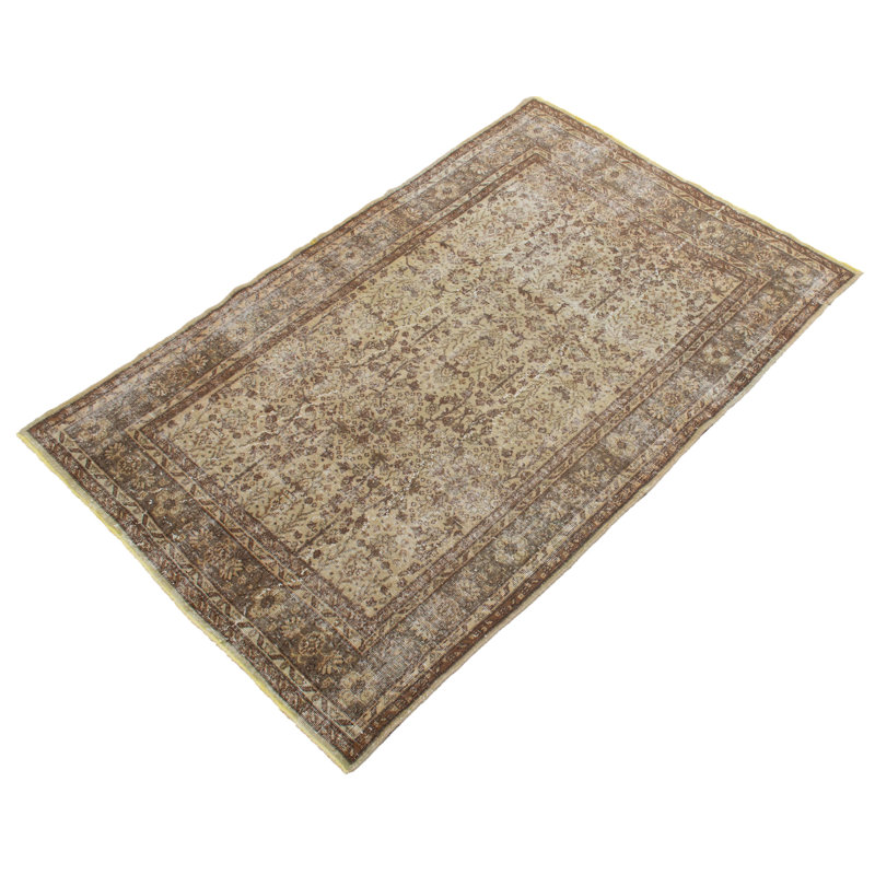 Tapis brun clair à transition de couleur 5 pi 6 po x 8 pi 10 po