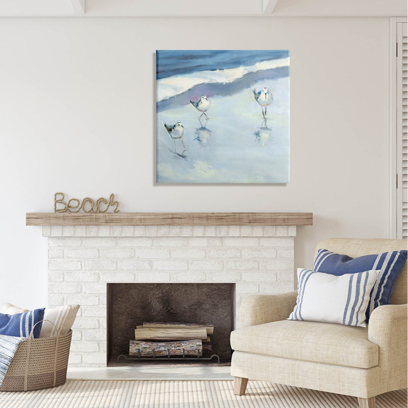 «Au-450», toile abstraite bleue sur toile par Kathleen Broaderick, peinture, H 30 po x l 30 po x P 1,5 po