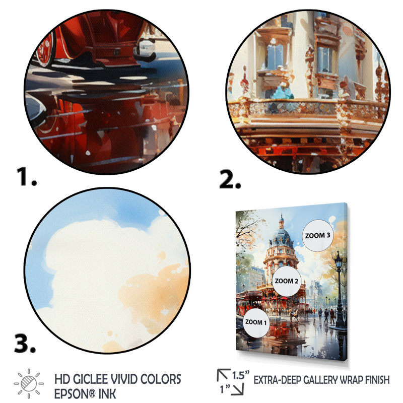 " Carousel Whimsical Delight VI ", White Picture Framed, 32" H x 24" W x 1" D