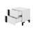 Modern High Gloss 3-Piece Bedroom Set Floating Bed Frame Platform Bed With LED Light & 2 Nightstands