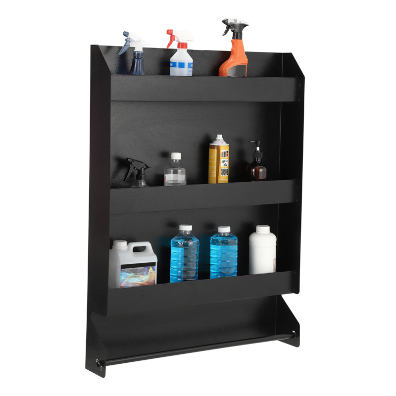 BLACK Three-layer  Work Station Storage Cabinet storage cabinet Flip Up Work Tray with Spring Loaded Tissue Tensioner Aluminium Garage