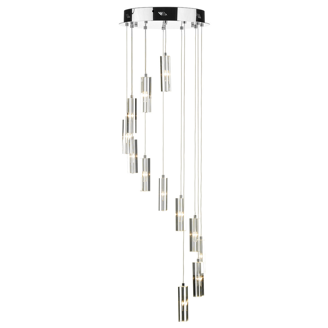 Whaley 12 - Light Polished Chrome Cluster Pendant
