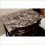 Table de chevet 3 tiroirs avec plateau en marbre