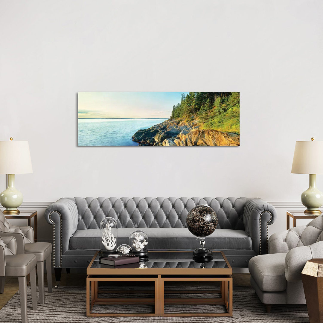 Coastline, Acadia National Park, Maine, USA - Wrapped Canvas Panoramic Print