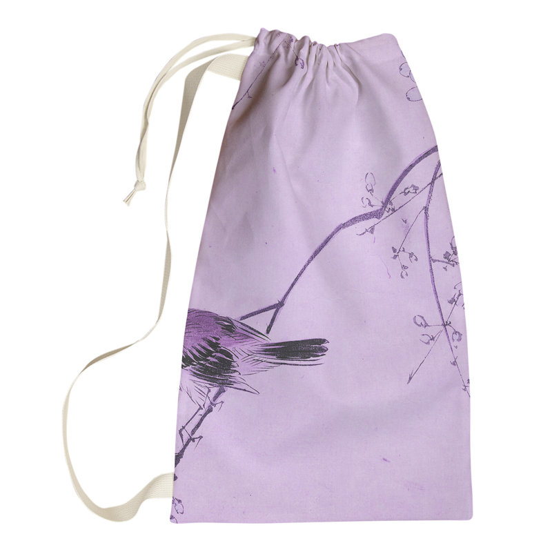 Steadman Fabric Laundry Bag with Handles, Small ( 64" H x 20" W x 1.5" D), Purple