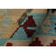 Tapis rouge / brun clair / vert en laine fabriqué à la main 4 pi 7 po x 6 pi 8 po Madee