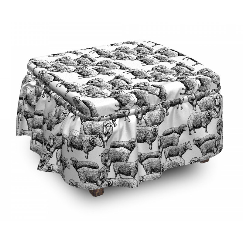 Housse pour repose-pieds de brebis