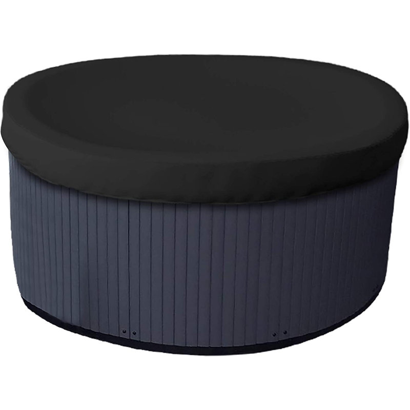 High Density Multipurpose Outdoor Round Hot Tub Cover, UV Resistant & Waterproof Spa Cover Protector, 14" H x 90" W x 90" D