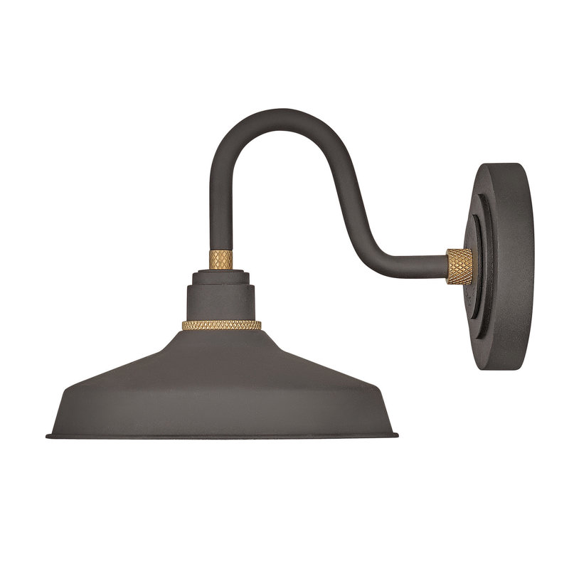Foundry Wall Mount Outdoor Barn Light, 9.12" H x 9.5" W x 13.25" D, Textured Black