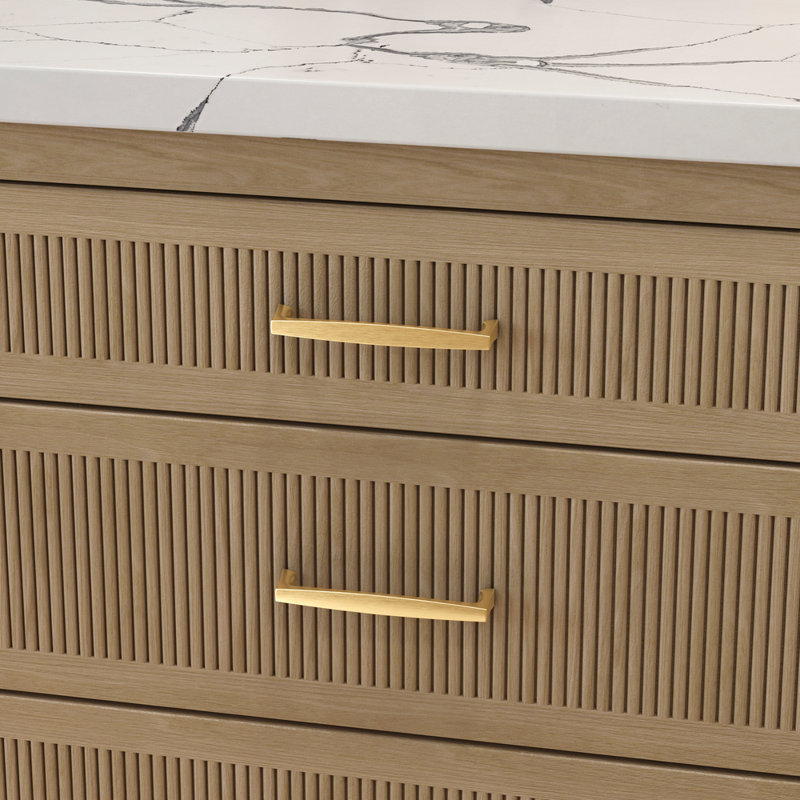 4976 Palm Springs Pull, Satin Brass