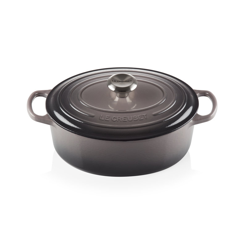 Le Creuset Signature Cast Iron Oval Casserole, Flint, 29cm / 4.7L