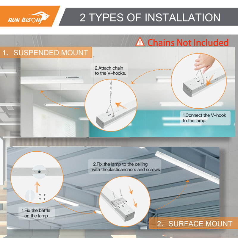 Rectangle Strip Ceiling Light, 5850