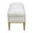 Scotts Square Chenille Accent Bench - Light Champagne