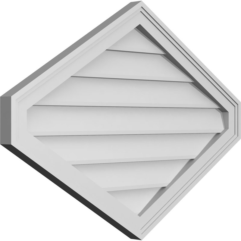 Ventilé vertical à pignon vertical 7/12 po, H 1,5 po x l 34 po x L 24 po